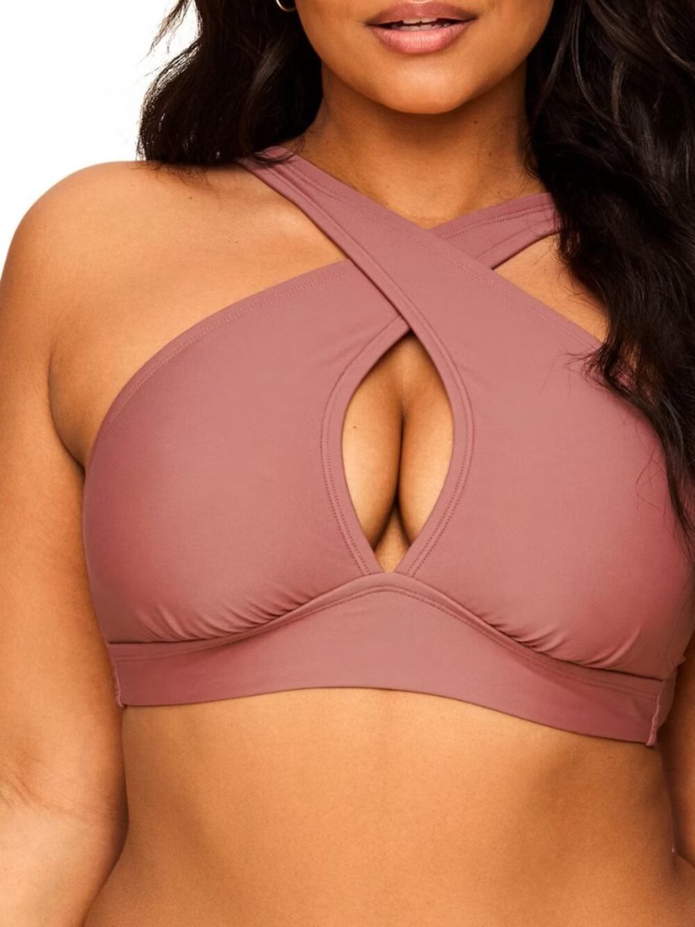 Adore Me Women's Demi Swimwear Top 1X / Withered Rose Pink